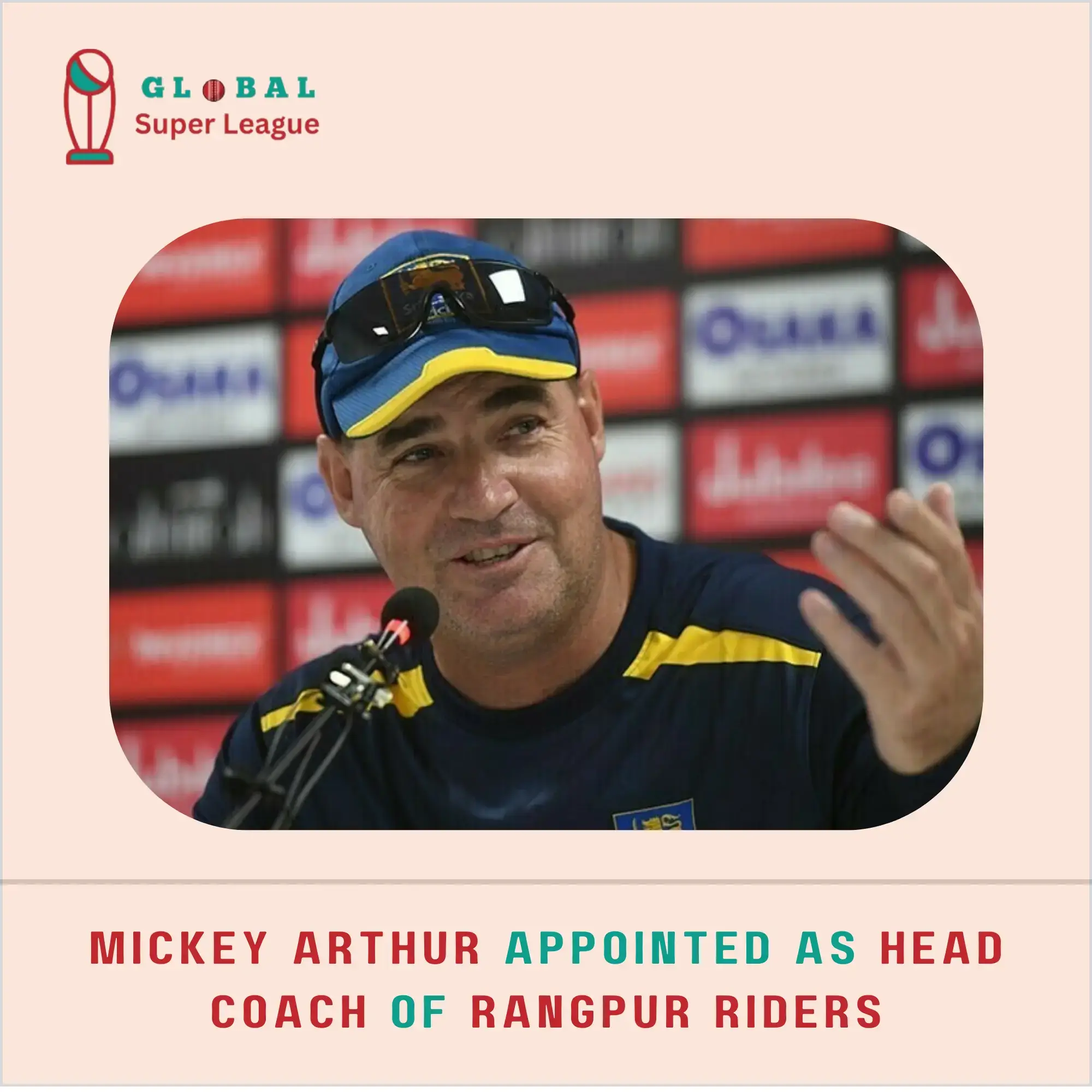 Mickey Arthur Appointed as Head Coach of Rangpur Riders