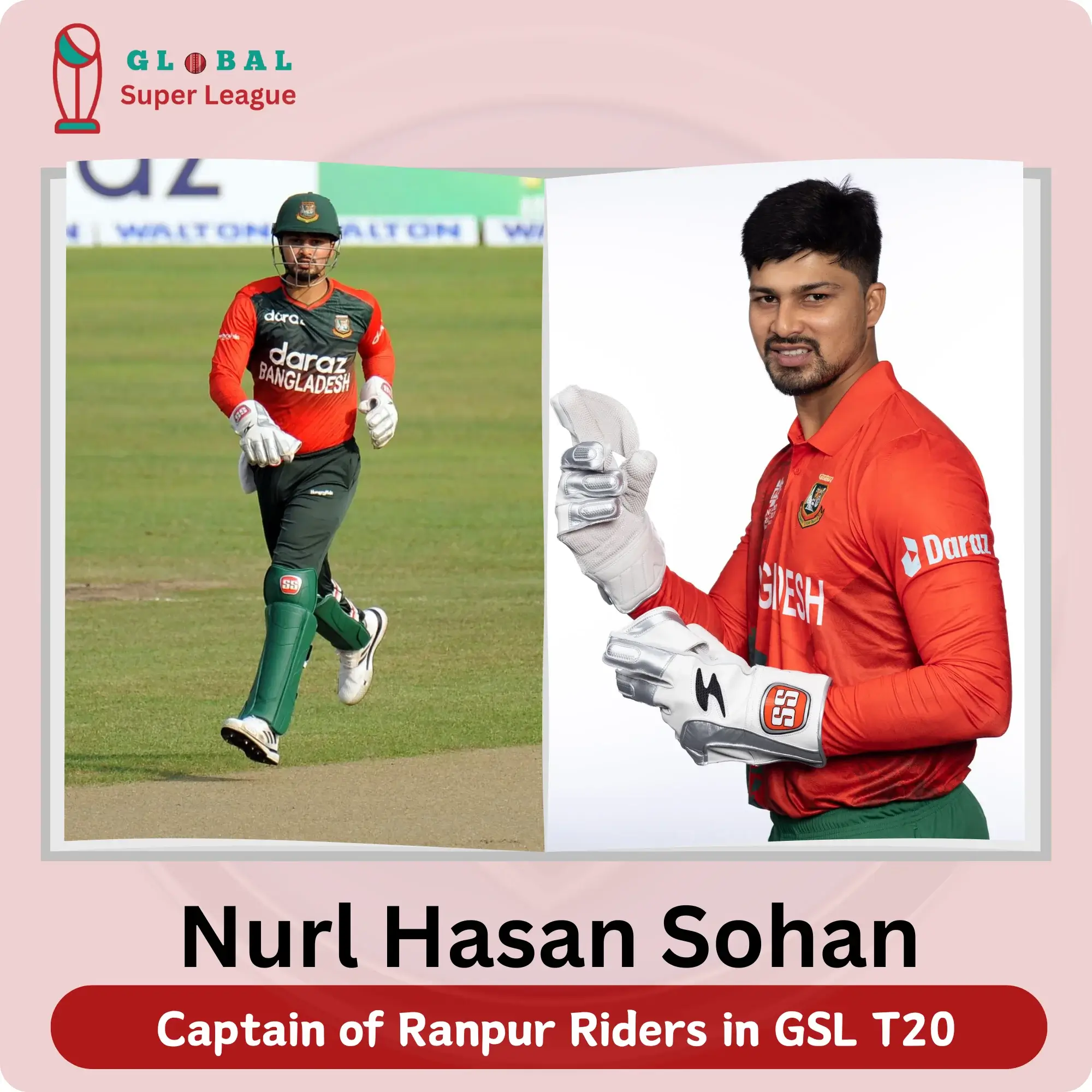 Captain of Rangpur Riders for Global Super League 2024