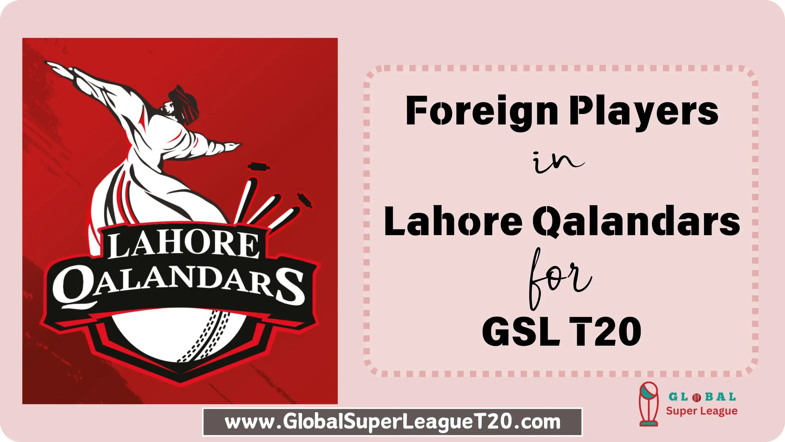 Foreign Players in Lahore Qalandars for Global Super League