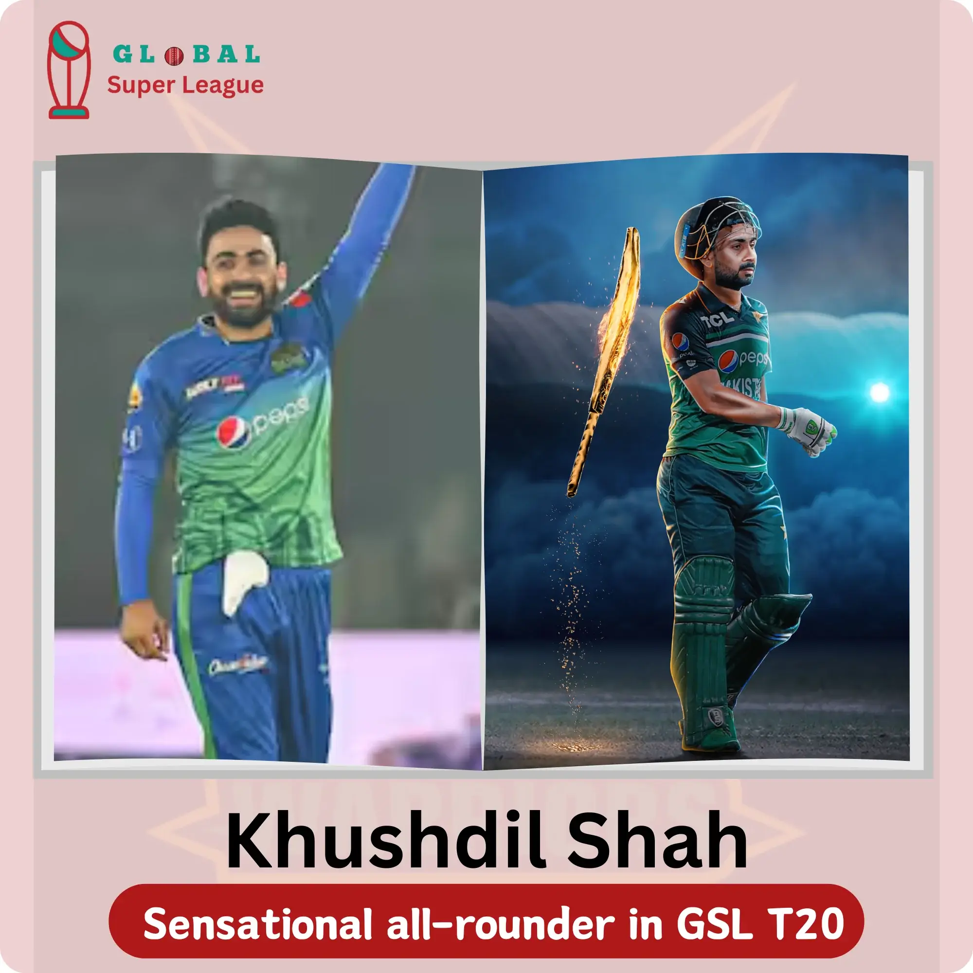 Khushdil Shah in Global Super League 2024