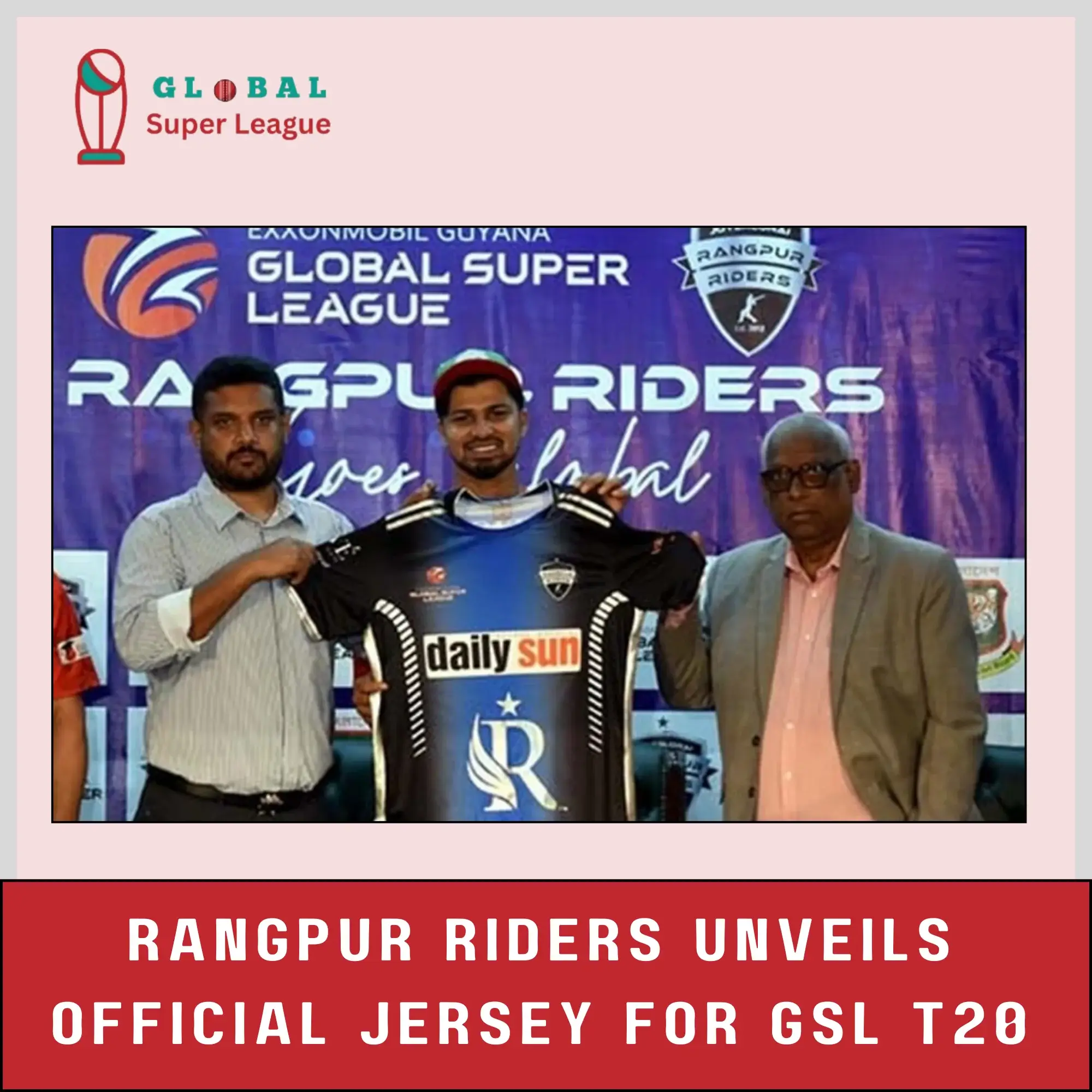 Rangpur Riders Official Jersey for Global Supe Lleague T20