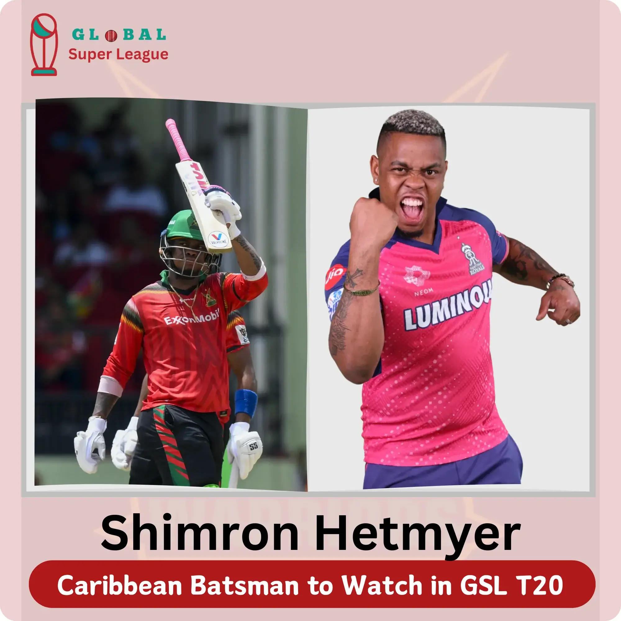 Shimron Hetmyer in Global Super League 2024